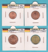 Alemania 0,01+0,02+0,05+0,10€ 2.002 D SC