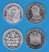 Alemania 10 €uros 2.013 Moneda más Medalla "Georg Büchner" SC