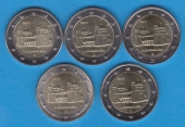 Alemania 2€ 2.014  "Niedersachsen" Juego 5 Cecas SC