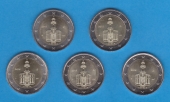 Alemania 2€ 2.015 Bimetálica 5 Cecas "HESSEN" SC
