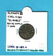 Alfonso XI 9 Dineros Vellón MBC