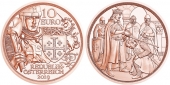 Austria 10€ 2.019 Cobre "Godfrey of Bouillon" SC