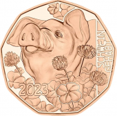 Austria 5€ Cobre 2.023 "Año Nuevo-Cerdo" SC