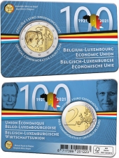 Belgica 2€ 2.021 "Constitución Bélgica-Lux." SC