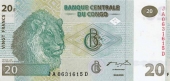 Congo 20 Francos 30-6-2.003 KM#92 SC