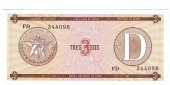 Cuba 3 Pesos  1.985 KM#Fx28 SC