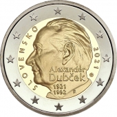 Eslovaquia 2€ 2021 "Alexander Dubcek" SC