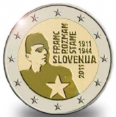 Eslovenia 2€ 2.011 Bimetálica "Franc Rozman" SC