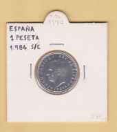 España 1 Peseta 1.984 Aluminio KM#821 SC