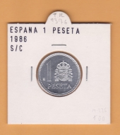 España 1 Peseta 1.986 Aluminio KM#821 SC