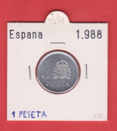 España 1 Peseta 1.988 Aluminio KM#821 SC