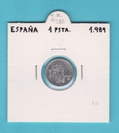 España 1 Peseta 1.989 Aluminio KM#832 SC