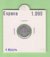 España 1 Peseta 1.999 Aluminio KM#832 SC