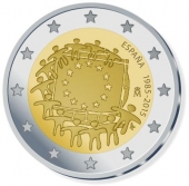 España 2 Euros 2.015 "Bandera de la U.E." SC