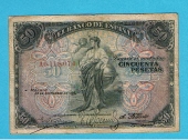 España 50 Pesetas 24-Septiembre-1.906 MBC- Con serie