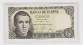España 5 Pesetas 16-Agosto-1.951 "Jaime Baines" KM#140 SC