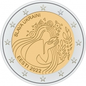 Estonia 2€ 2.022  "SLAVA UKRAINI" SC