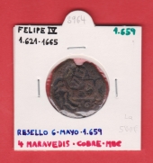 Felipe IV 4 Maravedis 1.659 Cobre MBC