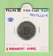 Felipe IV 8 Maravedis 1.661 Cobre KM#164.2 MBC+