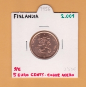 Finlandia 0,05€ 2.001 Cobre Acero SC