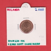Holanda 0,01 Euro 2.000 KM#234 SC