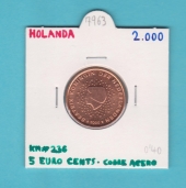 Holanda 0,05 Euro 2.000 SC