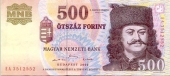 Hungria 500 Florines 2.006 KM#188 SC