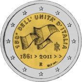 Italia 2€ 2.011 Bimetálica "Unificación" SC