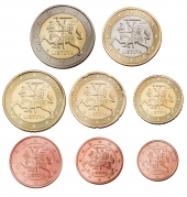Lituania Set/Tira 8 Monedas Euro 2.015 SC