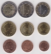 Luxemburgo Tira/Set 9 Monedas 2.012 SC