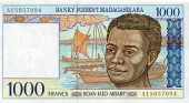 Madagascar 1.000 Francos 1.994 KM#76 SC