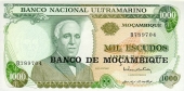 Mozambique 1.000 Escudos 23-5-1.972 KM#119 SC
