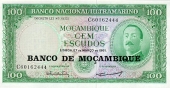 Mozambique 100 Escudos 27-3-1.961 KM#117 SC