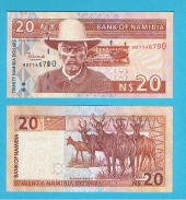Namibia 20 Dólares 2.002 KM#6a SC