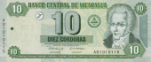 Nicaragua 10 Cordobas 10-4-2.002 KM#191 SC