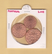 Portugal 0,01+0,02+0,05€uro 2.005 SC