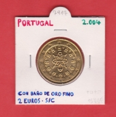 Portugal 2€uros 2.004 (Con baño de Oro) SC