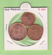 San Marino 0,01+0,02+0,05€ 2.004 SC